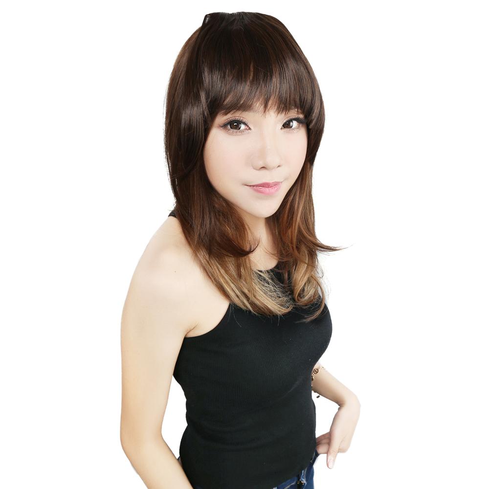 Neitsi 8" Synthetic Straight Bangs Heat Resistant M2/30# High Temperature Fiber Role Play Women Wig Bangs