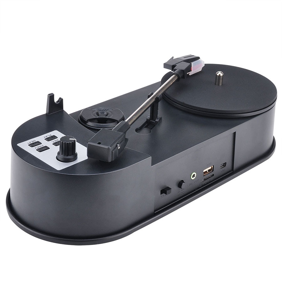 Mini tocadiscos de vinilo portátil con USB, reproductor de Audio de disco de vinilo LP, 45PRM, MP3, reproductor de CD, convertidor estéreo con altavoz