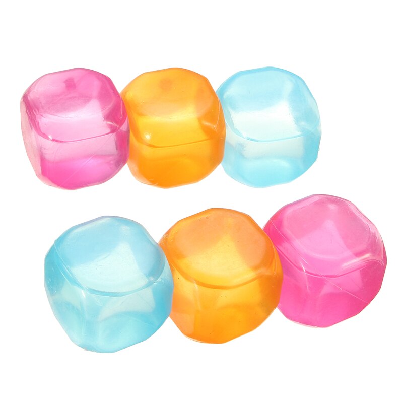 Arshen 12 stuks/set ijsblokjes van voedingskwaliteit plastic in de vorm van een vrucht, herbruikbaar plastic, veelkleurig, koel, koud drinkgerei, bar, barbecue, feest