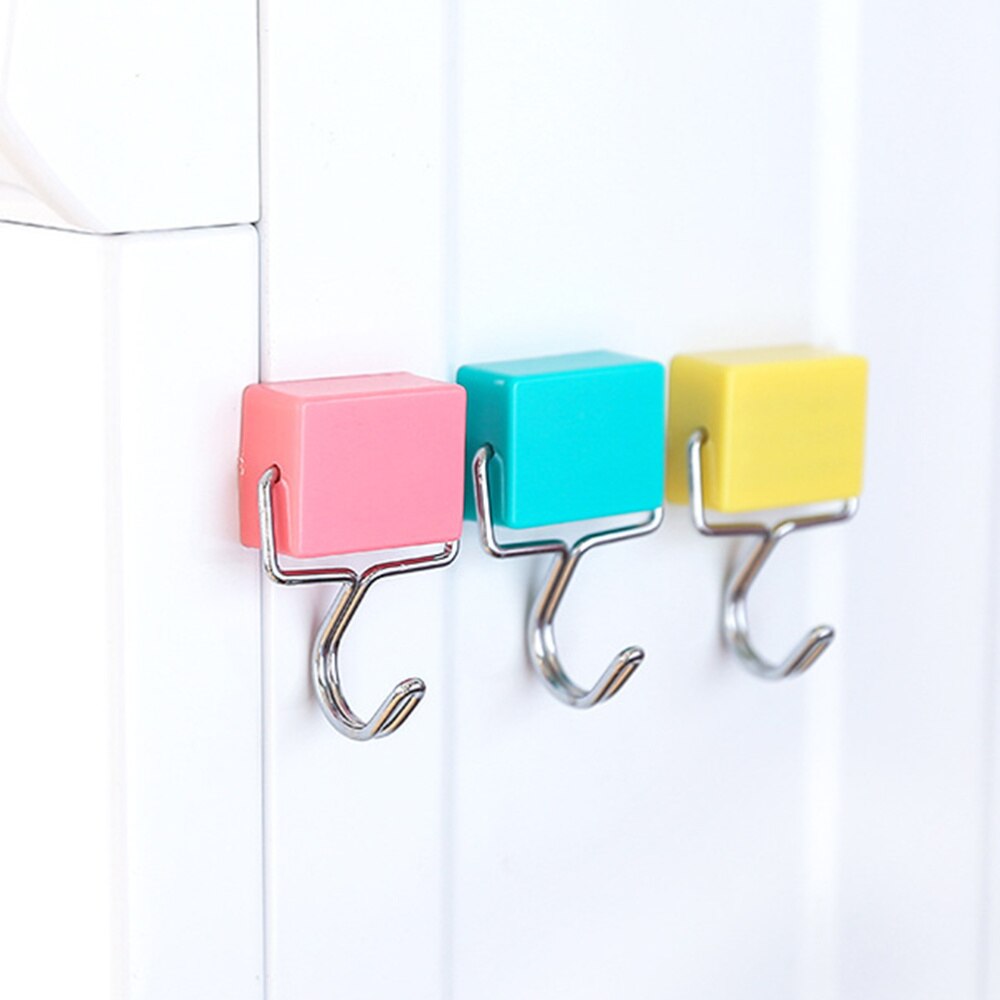2 Pcs Super Suction Magnetic Hooks Kitchen Refrigerator Powerful Magnet Hanging Hooks (Yellow): Yellow