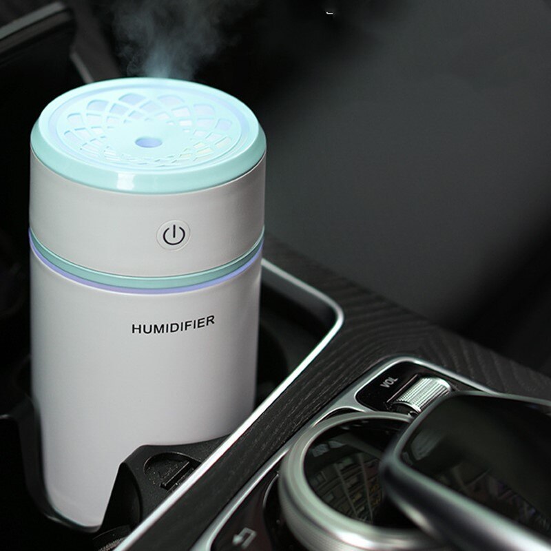 Pull-out luftfugter med led lys ultralyd cool tåge maker luftrenser til bil mini usb aroma diffusor