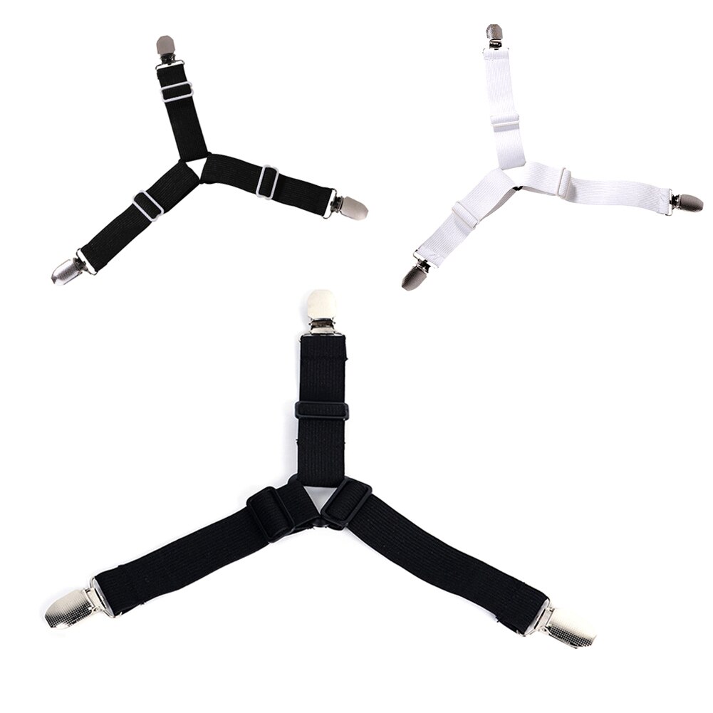 2Pcs Grippers Suspender Cord Hook Loop Clasps Adjustable Elastic Mattress Cover Adjustable Bed Sheet Fasteners Straps