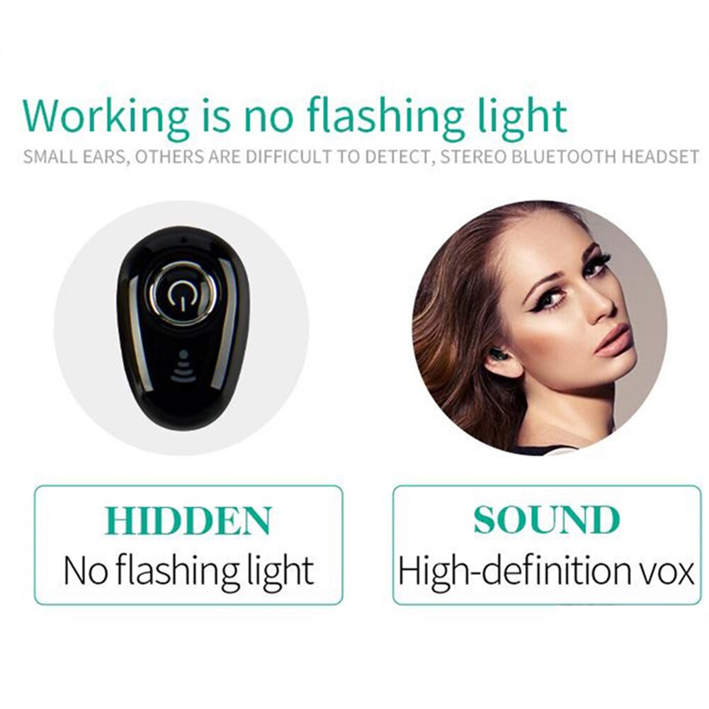 V4.1 S650 Mini Bluetooth Esportes Fone de Ouvido In-Ear Sem Fio Hands-Free Stereo Música Fones de Ouvido Fone de Ouvido Com Microfone Invisível