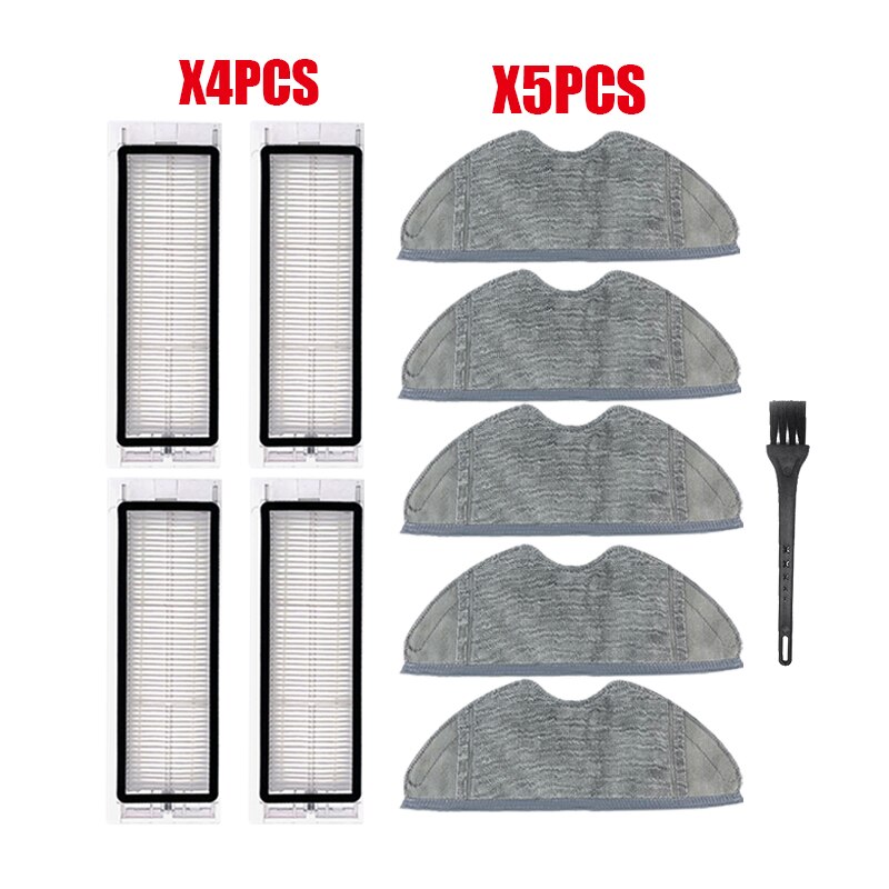 Piezas de repuesto para Robot aspirador qihoo, paño de limpieza para mopa, filtro HEPA lavable, reemplazo de trapo, accesorios para 360 S7 pro: plum