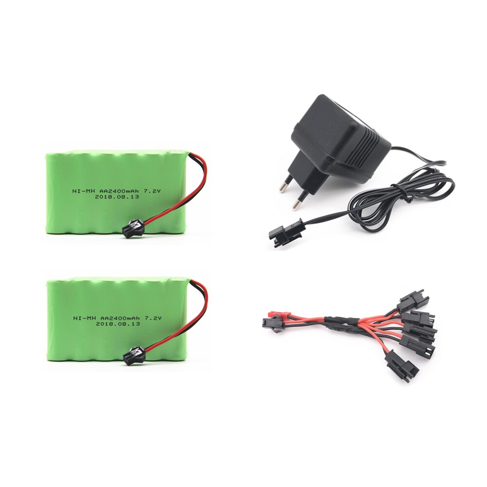 NI-MH akku 7.2v 2400mAh laturilla - Korkea kapasiteetti sähköleluja varten