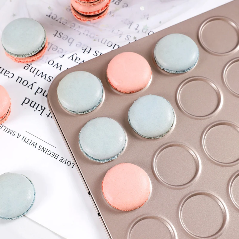 Kulstofstål bageplade 35/53 huller macarons madlavning bagemåtte bageplade non stick bageplader ovn bageware bageplade
