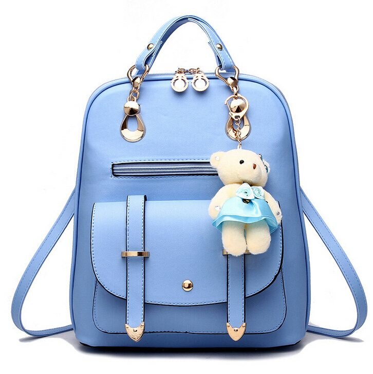 Vogue Star mochila para mujer mochilas de cuero bolso de viaje para mujer mochila de viaje para mujer bolsas de viaje para mujer mochilas LS535: Azul cielo