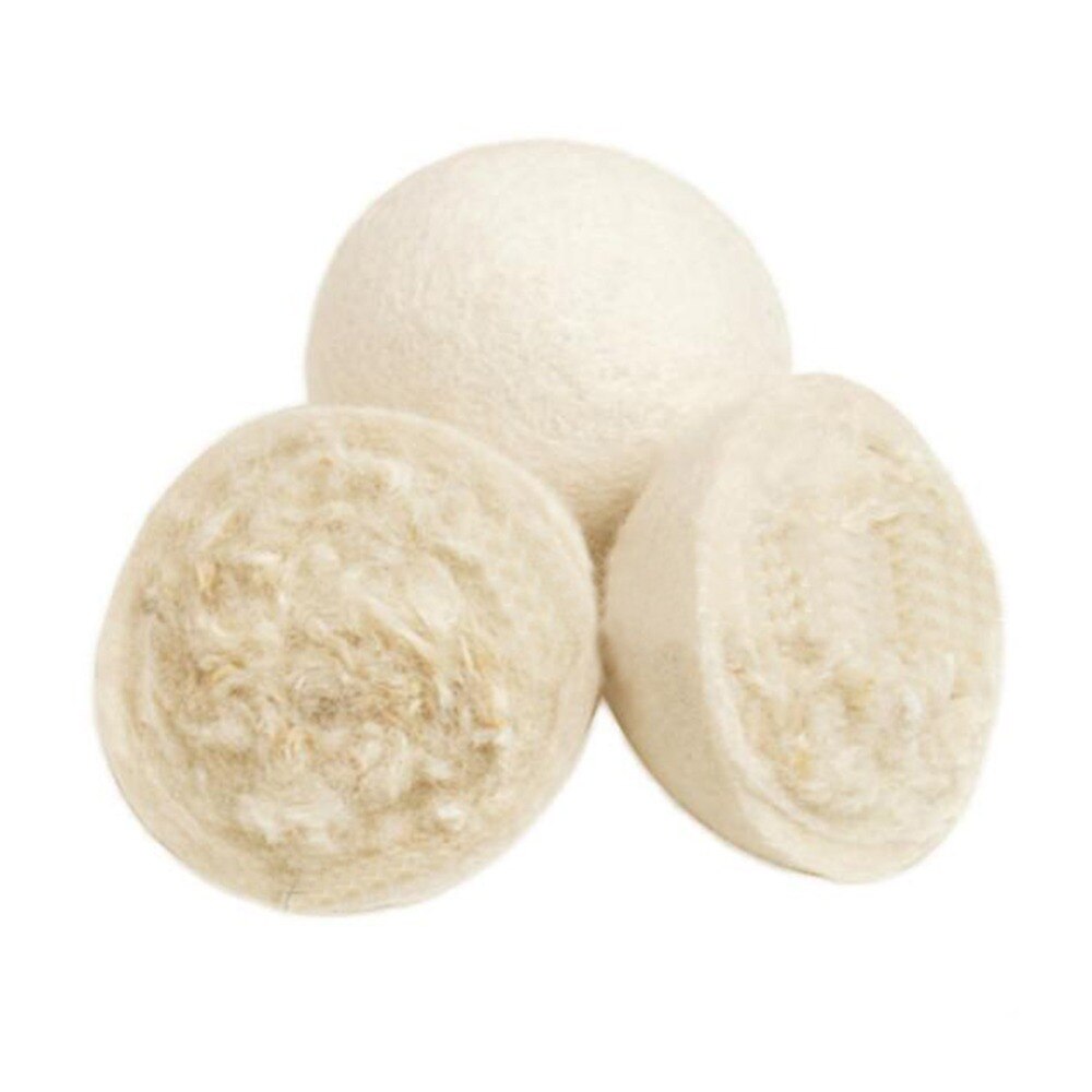 1 x 6cm ull tørketrommel baller tørking stoff mykere luandry hjem vasking hvit