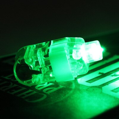 100pcs Led Finger Light Sticks Glowing Ring Glow Party Supplies Funny Luminous Toys for Children Festival Xmas: Green