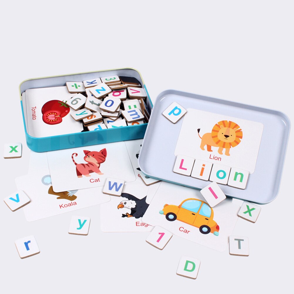 Magnetisk engelsk alfabet nummer puslespil stavningsspil pædagogisk børnelegetøj