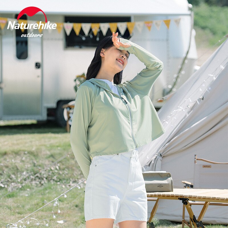 Naturehike Sun Protection Clothing Women&#39;s Summer Anti-ultraviolet Windbreaker Ice Silk Sunscreen Clothing Ultra-thin Skin Coat