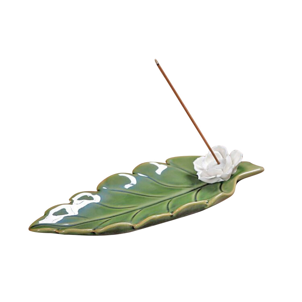 Lotus Keramische Stok Wierookbrander Sticks Wierook Houder Wierookvat Aromatherapie Wierook Houder Home Decor: green