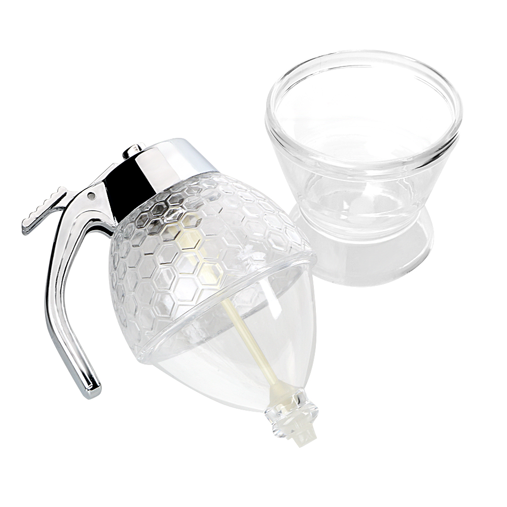 Honning dispenser glas anti-dryp bihonning krukke beholder dryp squeeze flaske kedel opbevaring grydeholder saft sirup kop