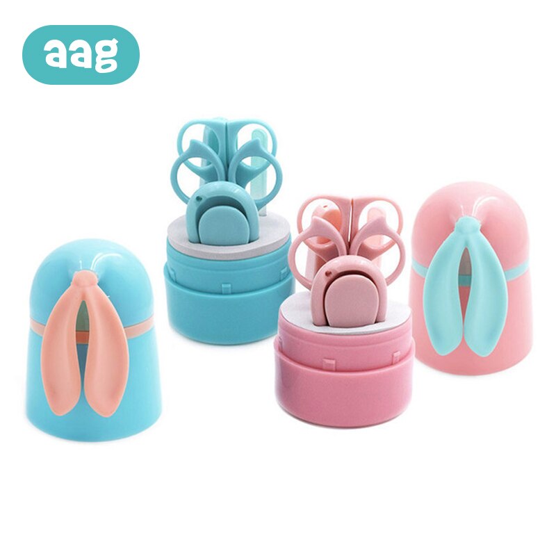 AAG 5 pièces/ensemble bébé ongles manucure soins ensemble tondeuse -né Anti-viande ongles ciseaux tondeuses enfant soins de santé Kits de sécurité 10