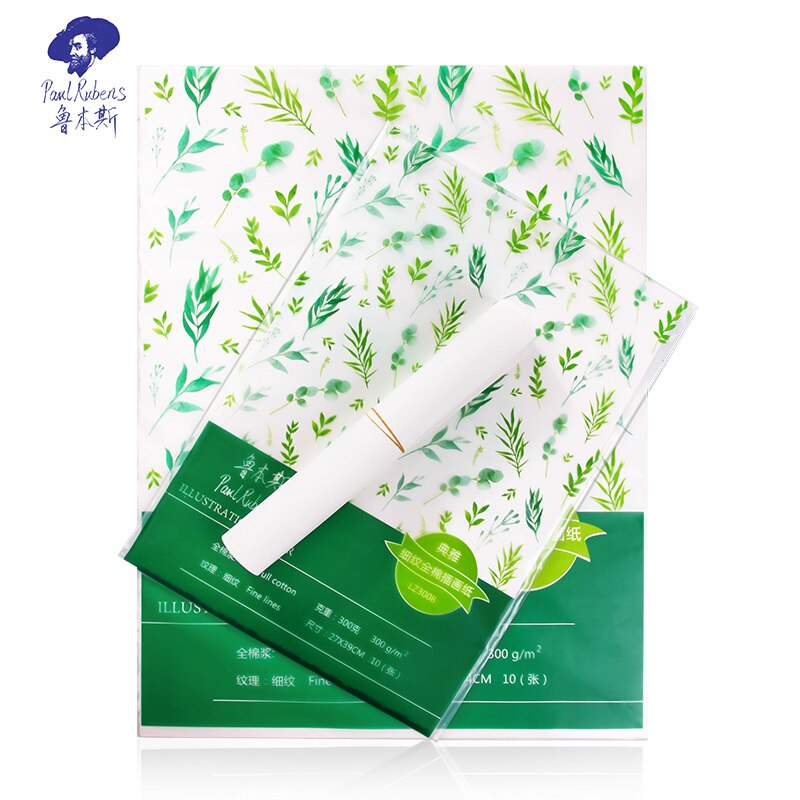 Officiële Paul Rubens Aquarel Papier 100% Katoen 300G 4K/8K 10 Sheets Hand Geschilderd Voor Kunstenaar levert