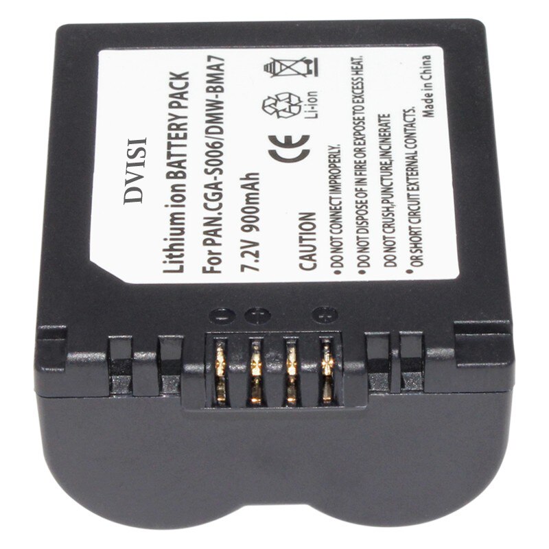 2Pc CGA-S006 CGR CGA S006E S006 S006A BMA7 DMW BMA7 de la batería para Panasonic DMC FZ7 FZ8 FZ18 FZ28 FZ30 FZ35 FZ38 FZ50