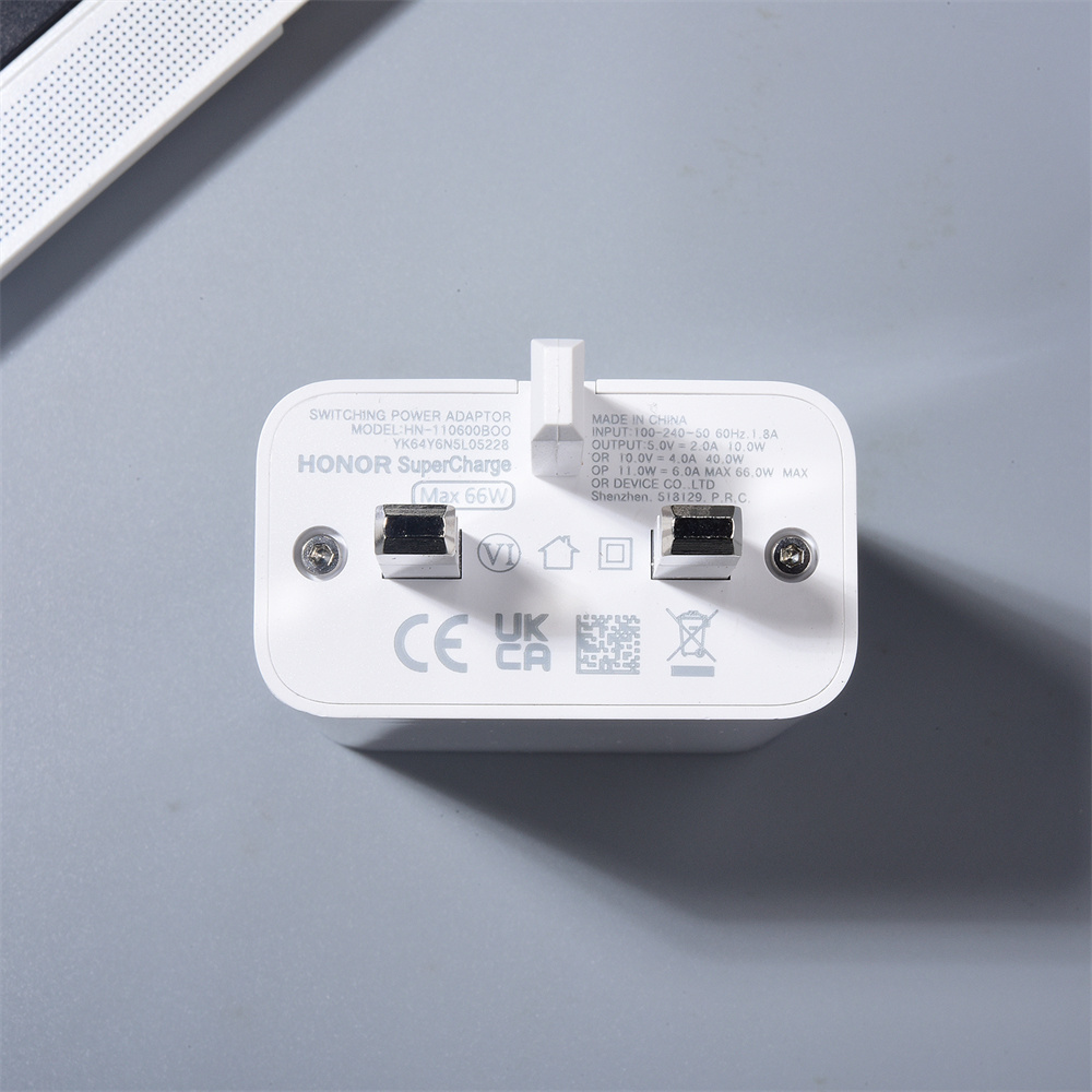 Cargador súper rápido Original de 66W, adaptador de viaje para UE, EE. UU., Reino Unido, Honor X60 X50 X40 90 80 70 60 50 Pro SE X9B Magic 7 Lite, Cable tipo C