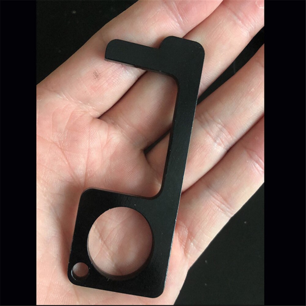 Pulsador de botón EDC de Metal para puerta, colgante de llavero abierto, No táctil, Stylus para interior, OutdAssistant, herramienta anticontacto