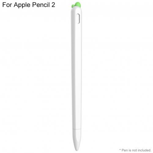 Tegneserie gulerod silikone stylus pen kasse med pen hætter anti-ridse stylus pen beskyttende ærmebetræk til æble blyant 1/2: B til æbleblyant 2
