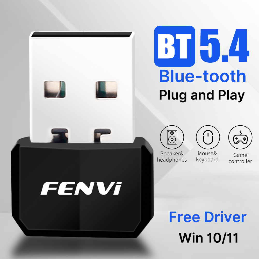 USB Bluetooth 5.4 5.3 Receiver Blue-Tooth Dongle Transmitter Wireless Speaker Adapter Music Drive free for PC Mouse Keyboard: Default Title