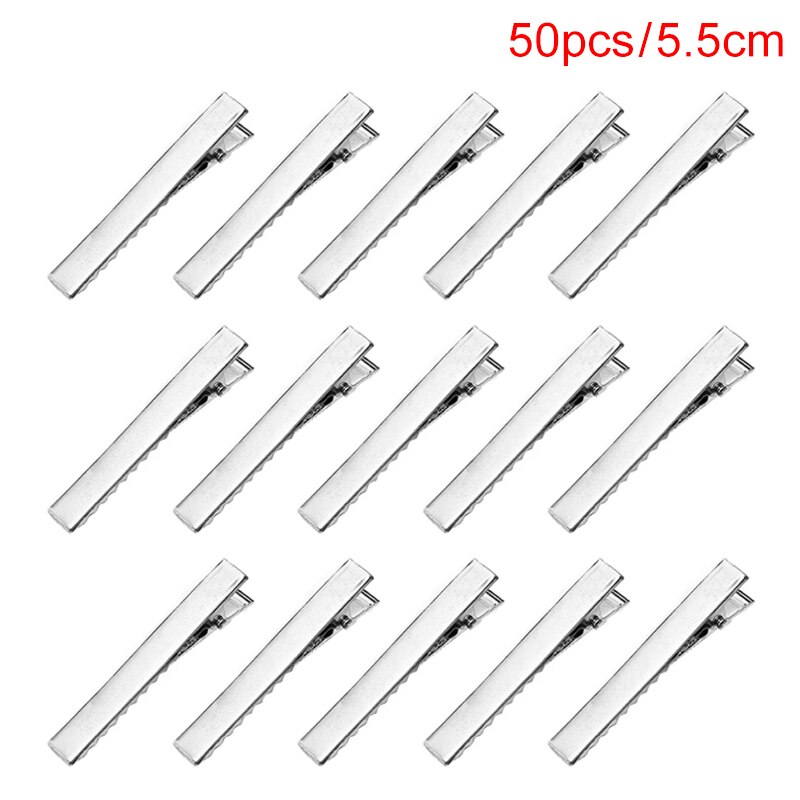 50pcs /100pcs 3 kinds of sizes Crocodile Clips Metal Cable Lead Test Clips Hairpins Hair Alligator Clips For Hair Style Tools: Blue