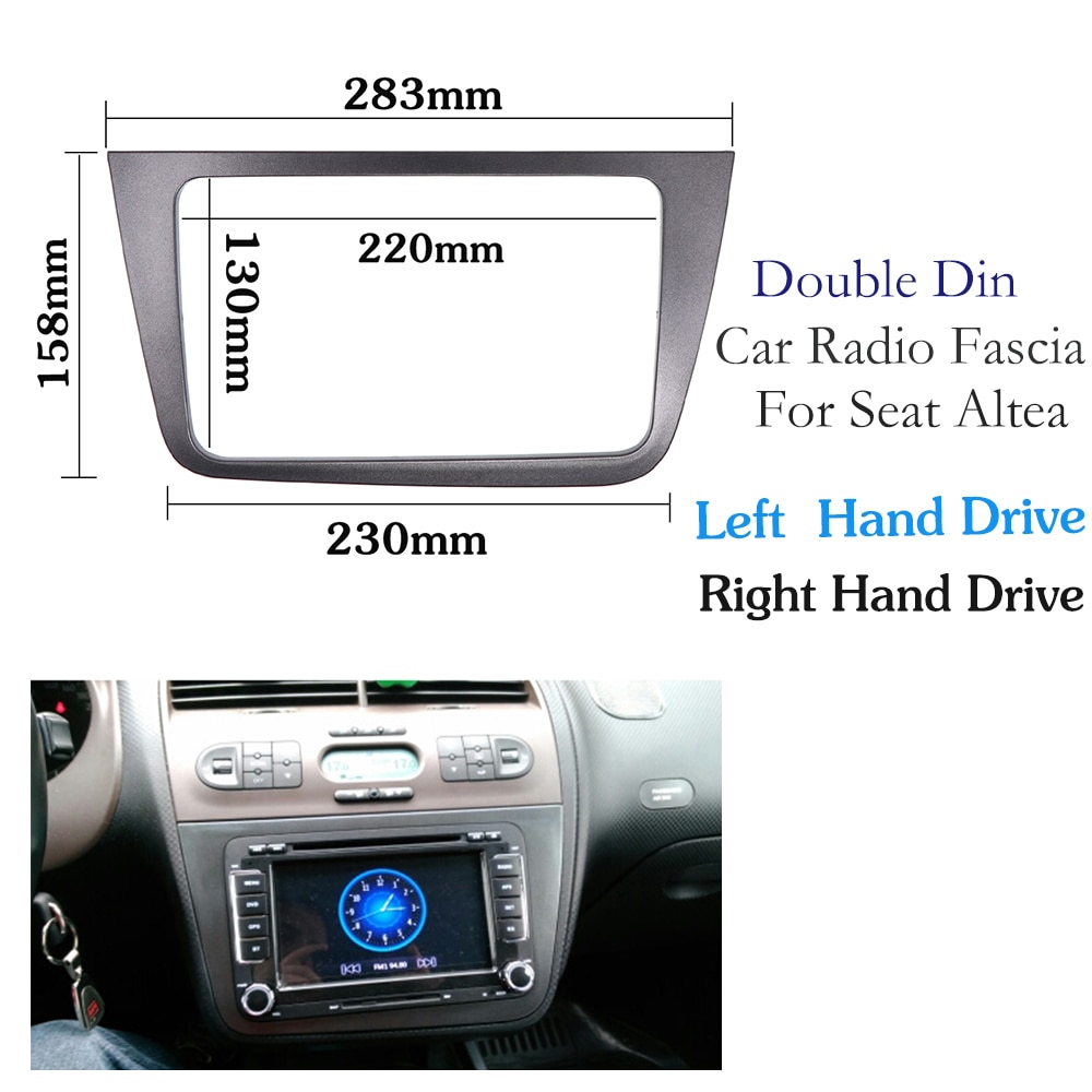 Car Radio Fascia for SEAT Altea (LHD) Left Hand Drive stereo face plate frame panel dash mount kit adapter trim Bezel facia