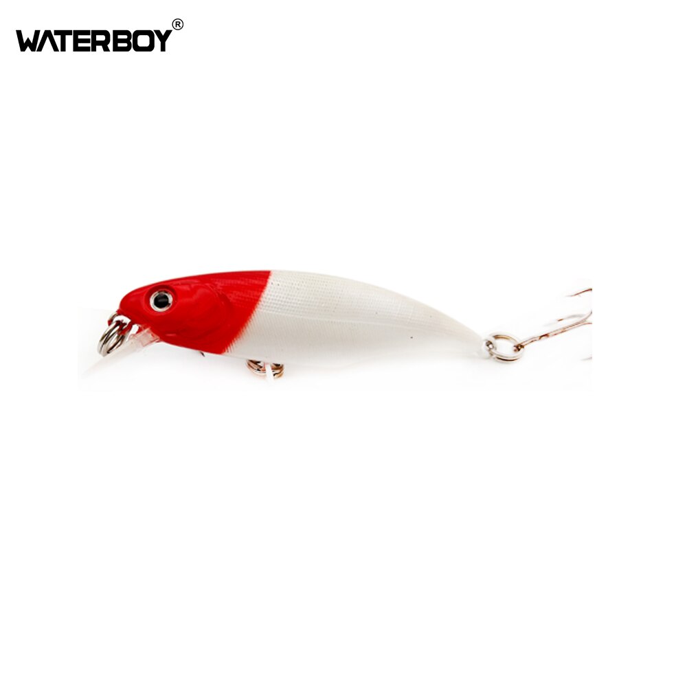 Waterboy mini minnow 52mm 3.8g top svømme hårdt kunstig agn lille størrelse fiske lokke hotsale: Farve 6