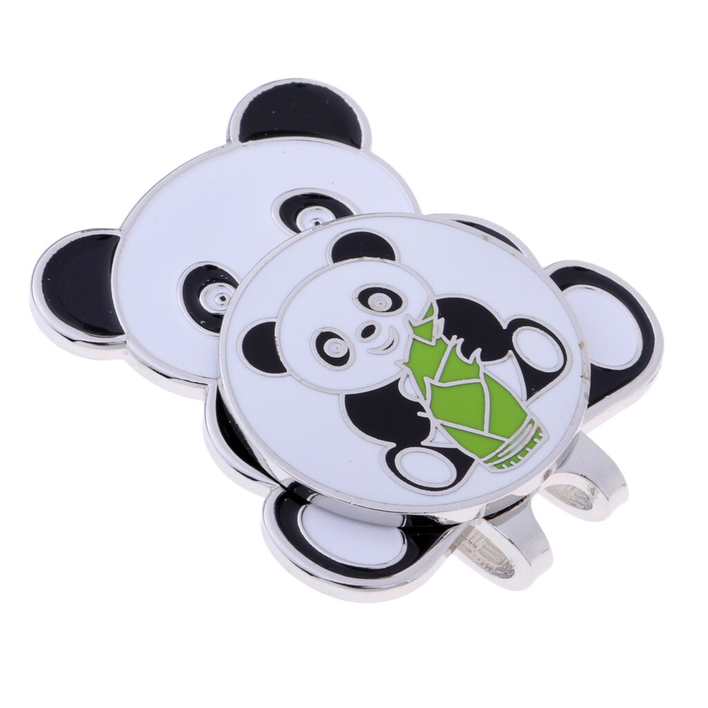24mm / 0.9inch Dia. Golf Ball Maker Panda Shape with Removable Hat Clip