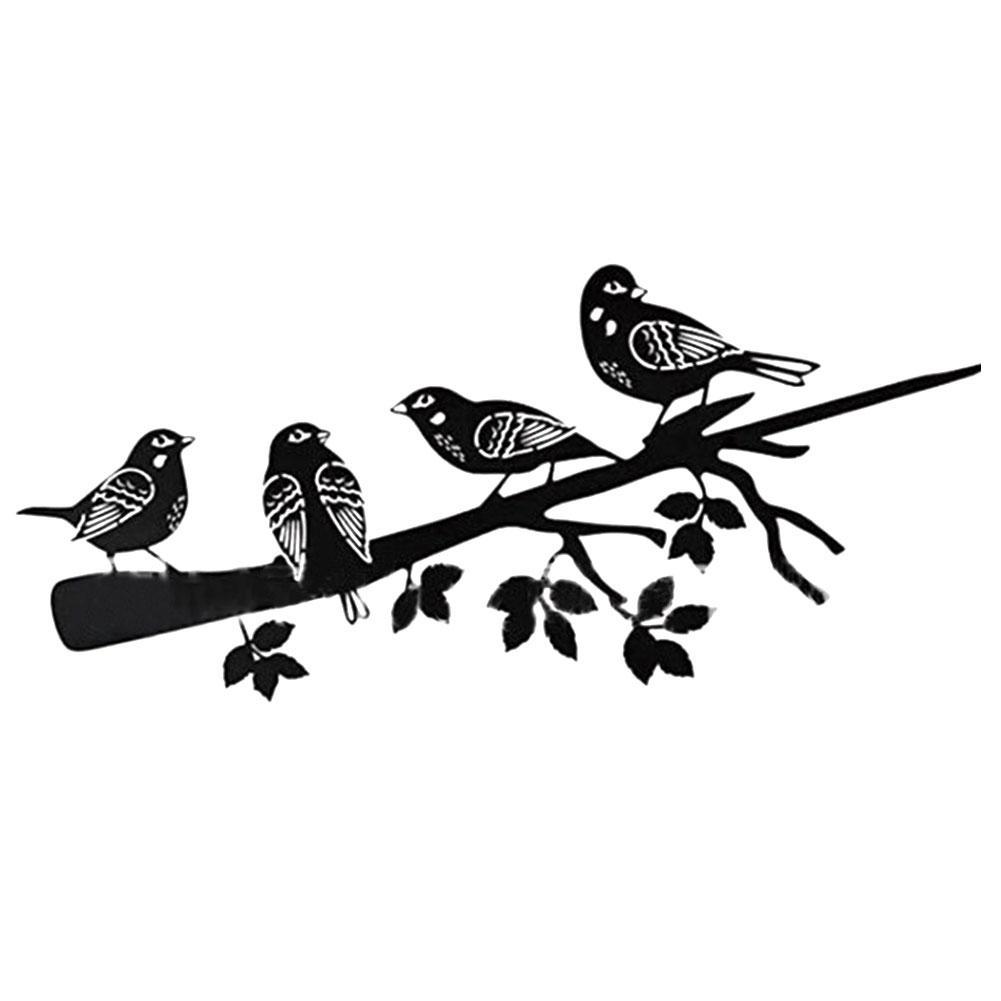 Clôture en fer forgé pour oiseaux et colibris, décoration artistique en métal pour jardin et cour