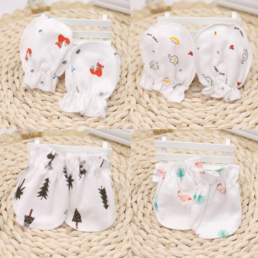 3 pairs 100% Katoen Baby Anti Krassen Handschoenen Pasgeboren Handschoenen Bescherming Gezicht Baby Wanten Handschoen Zuigeling Accessoires