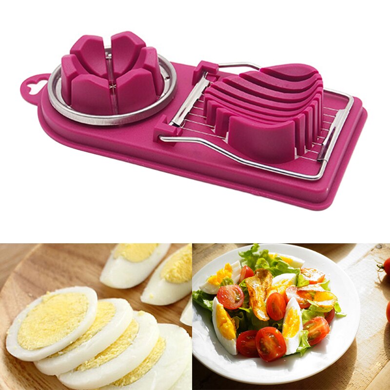 Multi-Functionele Egg Cutter Met Haak Roestvrij Staal Weerstaan Tomaat Ui Snijden Snijden Koken Gereedschap Keuken Accessoires