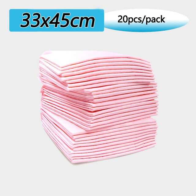 Luier verschoningsmat 20/40/100 stuks absorberende waterdichte wegwerp luier papieren mat baby borstvoedingsmat voor baby kind volwassene: 20 stuks roze