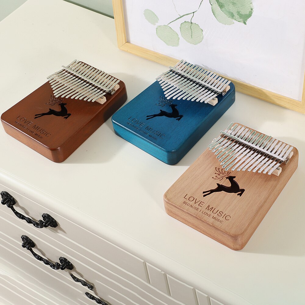 Kalimba 17 Key Finger Thumb Piano Music Box Mbira Mini Calimba Musical Instrument Mahogany Wooden Africa 30 key Machine 21 Keys