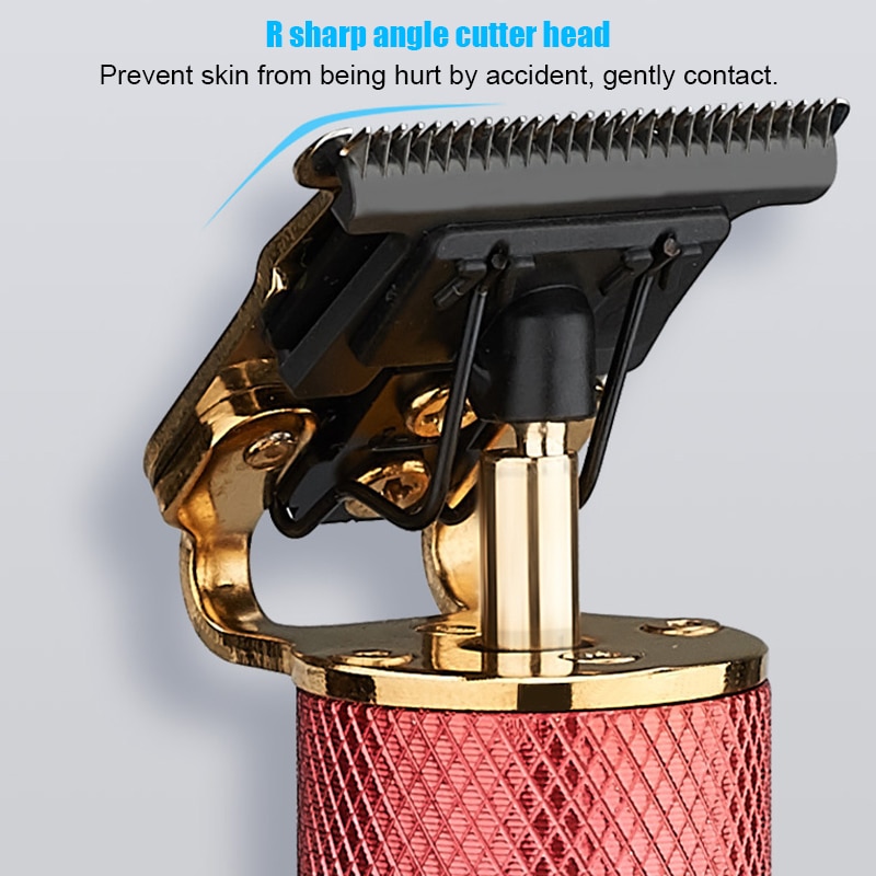 Tondeuse baardtrimmer olie hoofd haar mannen kapsel styling draadloos start met één knop usb-oplaadbaar geluidsarm gereedschap