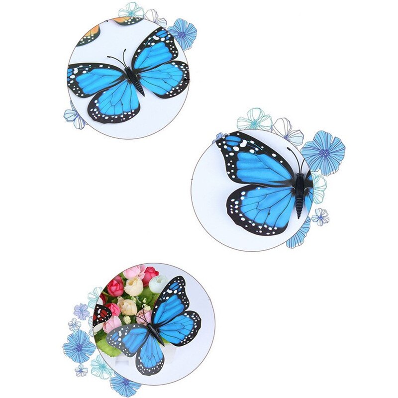 24PCS Kunstmatige Vlinder Dragonfly Simulatie Dier Stakes Tuin Yard Plant Gazon Decoratie Nep Vlinders Willekeurige Kleur