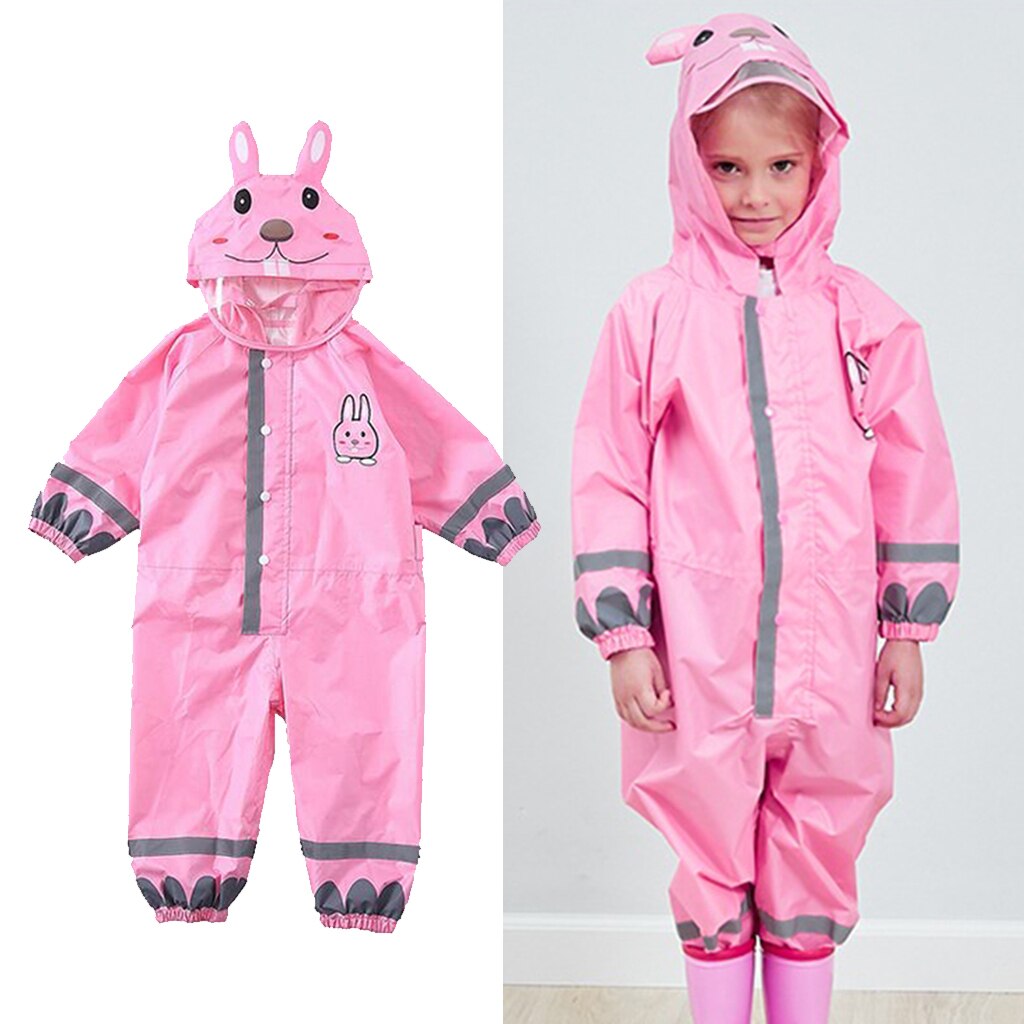 Conjoined Rain Coat Hooded Portable for Toddler Summer Rainwear Waterproof