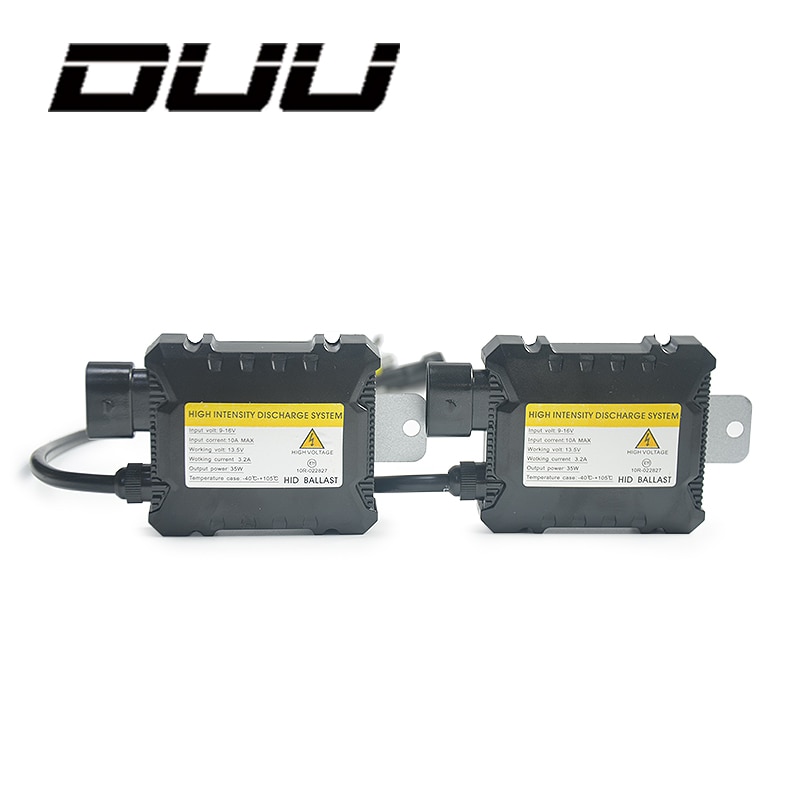 DUU 2 stks Auto Ballast Hid Xenon Digitale slanke blok ontsteking elektronische voor Alle Lampen H7 H4 H1 H3 H11 12 v 35 w 55 w