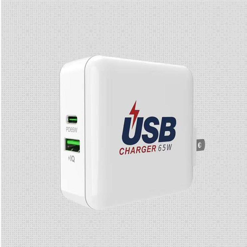 PD3.0 mobile computer universal PD65W high-power dual-protocol dual-port fast travel charge folding charger smart I4X5
