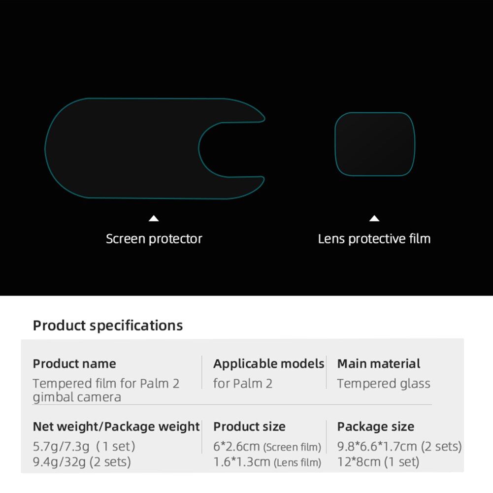 Gehard Glas Beschermende Film Voor Fimi Palm 2 Handheld Gimbal Camera Anti-Kras Lens Screen Protector Cover Accessoires