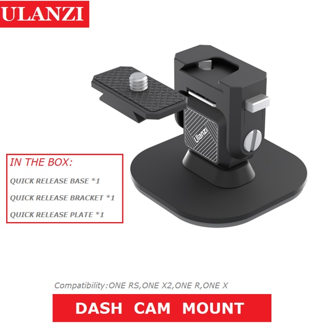 Insta360 Ulanzi Alternative Quick Release Mount Base Bracket: Dash Cam Mount
