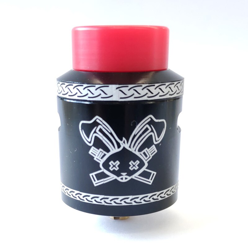 Phenomenon Dead Rabbit V2 RDA 24mm 810 Drip Tip Dual Coil Airflow System Squonk 510 BF Pin Vape Thread Lace Cotton Ni80 Coil: Black