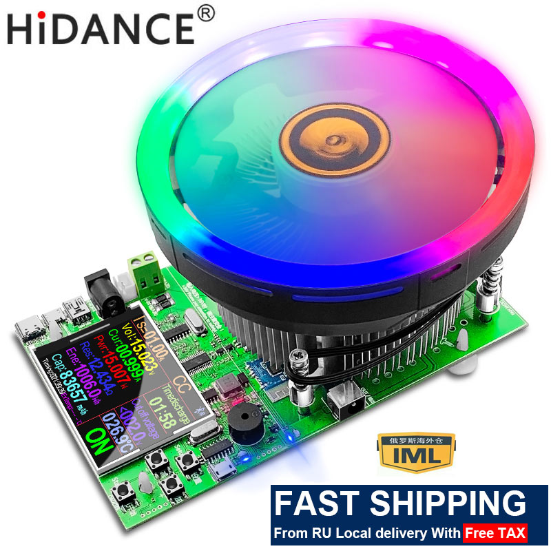 2.4"inch Color APP DC tester electronic load battery capacity monitor discharge charge power Internal resistance meter checker