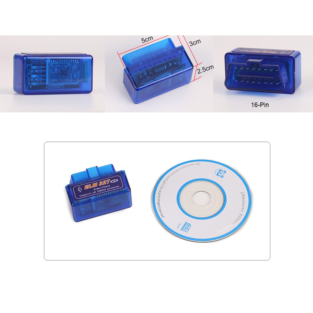 Erisin OBD2 ELM327 V1.5 Bluetooth Draadloze Scanner Diagnose Tool Android Koppel ES350