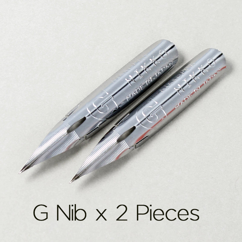 Japan Original Giant Nikko TACHIKAWA Manga G nib D nib Spoon Nib Round Nib Students line Drawing Pen Dip Pen elasticity: G Nib 2 Pieces