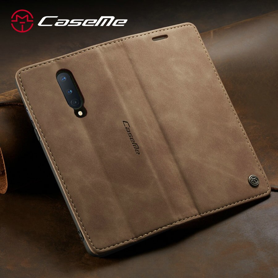 Caseme capa magnética flip para oneplus 13 12 11 8 7 pro 8t capa de telefone de couro luxuosa retrô carteira para one plus 7 8 11