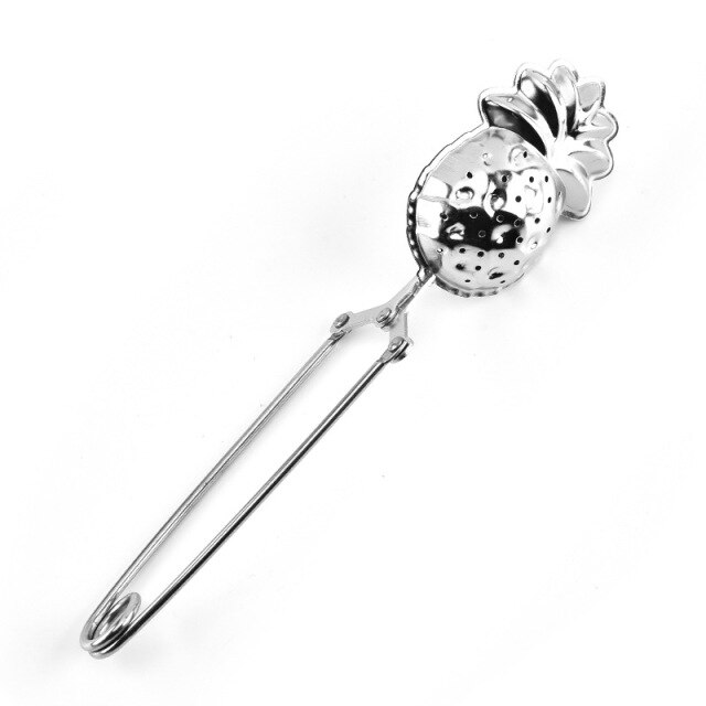 Heart Shape Stainless Steel Tea Infuser Sphere Mesh Tea Ball Bulk Tea Filter Diffuser Handle Seasoning Strainer Teapot Gadgets: Pineapple
