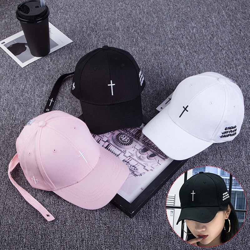 Gorra de béisbol con cinturón cruzado para hombre y mujer, gorro con bordado de letras, Snapback, informal, de algodón, con visera cruzada, color negro, nueva