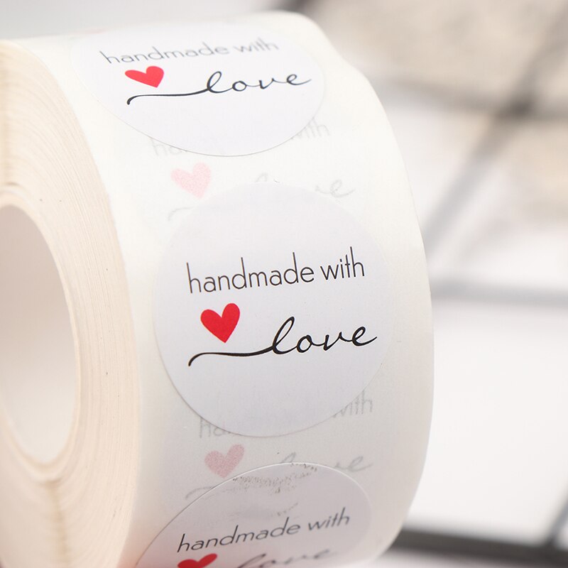 500Pcs/roll Thank You Sticker for seal label scrapbooking Kraft sticker Baking