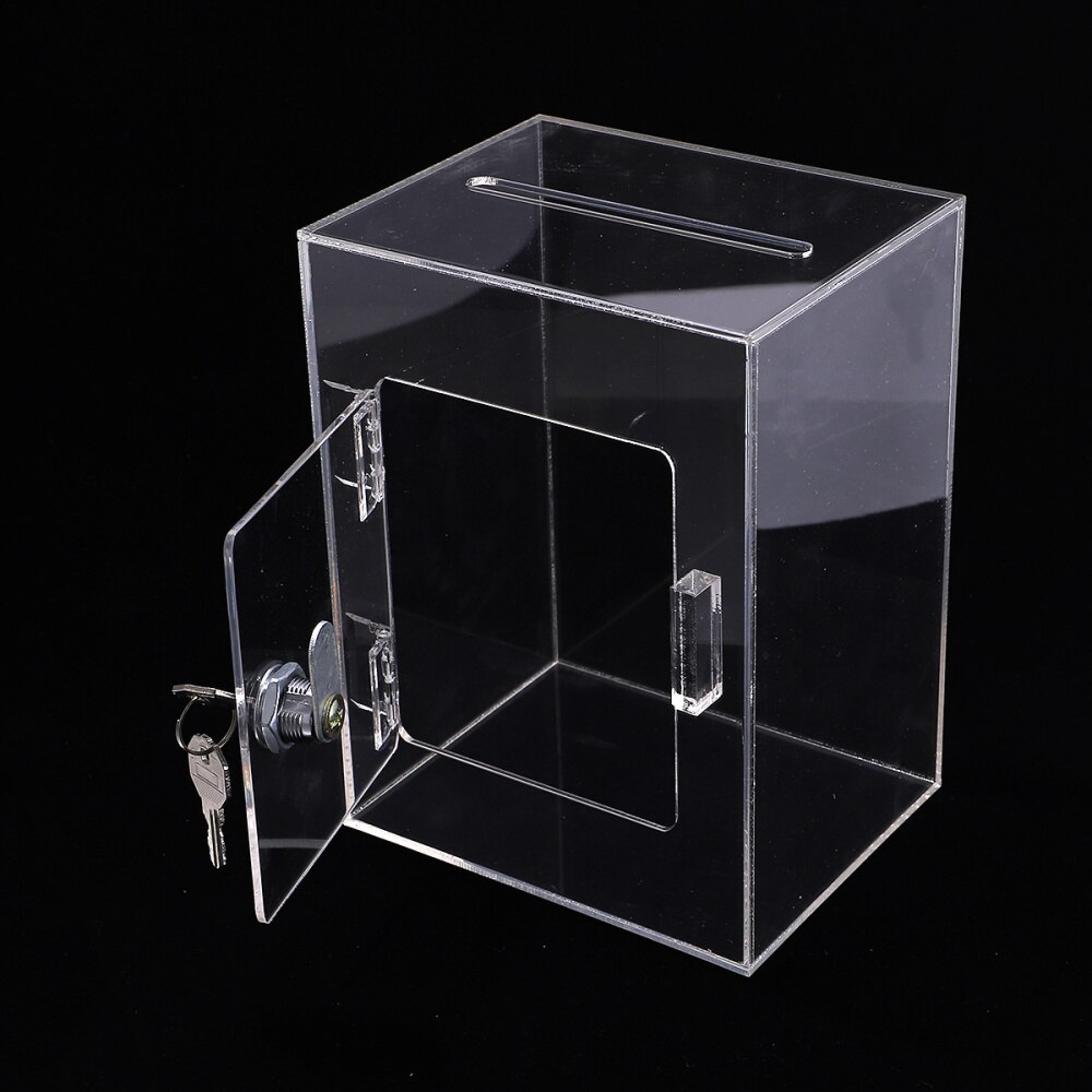1pc Acrylic Box Suggestion Box Donation Box Complaint Box Fundraising Box for Survey Charity Ballot