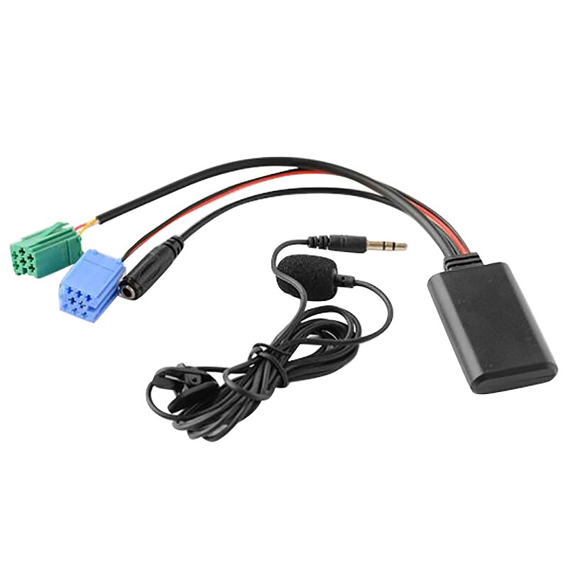 Kit mains libres pour voiture et téléphone portable en bluetooth 5.0, adaptateur d'appel gratuit pour Renault 2005 — avec câble et microphone